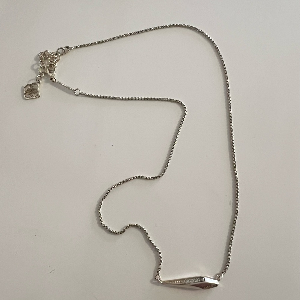 Kendra Scott Gold Necklace with White CZ